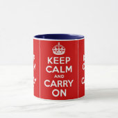 Keep Calm and Carry Onの~のヴィンテージの世界大戦2 マグカップ (中央)