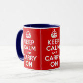 Keep Calm and Carry Onの~のヴィンテージの世界大戦2 マグカップ (正面左)