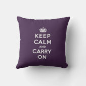 Keep Calm and Carry OnのDioxazineの紫色 クッション (裏面)