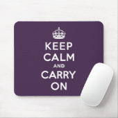Keep Calm and Carry OnのDioxazineの紫色 マウスパッド (マウス)