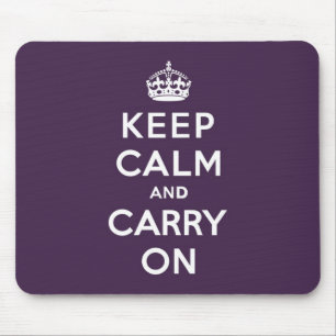 Keep Calm and Carry OnのDioxazineの紫色 マウスパッド