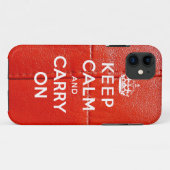Keep Calm and Carry OnのiPhone 5の場合の革プリント Case-Mate iPhoneケース (裏面(横))