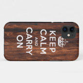 Keep Calm and Carry OnのiPhone 5の場合|の木製のプリント Case-Mate iPhoneケース (裏面(横))