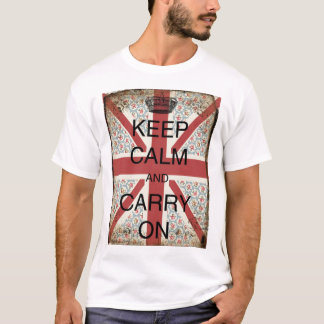 Keep Calm and Carry OnのTシャツの上の短い袖 Tシャツ