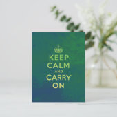 Keep Calm and Carry Onはがき ポストカード (スタンド正面)