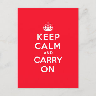 Keep Calm and Carry Onはがき ポストカード