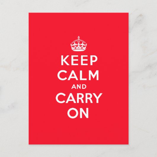 Keep Calm and Carry Onはがき ポストカード (正面)