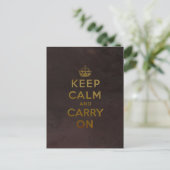 Keep Calm and Carry Onはがき ポストカード (スタンド正面)