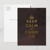 Keep Calm and Carry Onはがき ポストカード (正面/裏面)