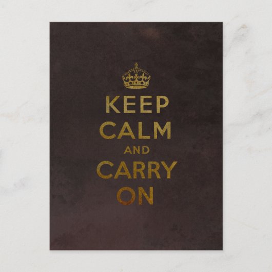 Keep Calm and Carry Onはがき ポストカード (正面)