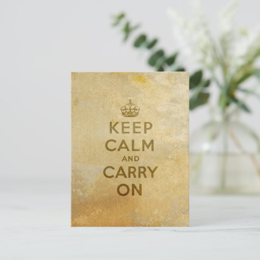 Keep Calm and Carry Onはがき ポストカード (スタンド正面)