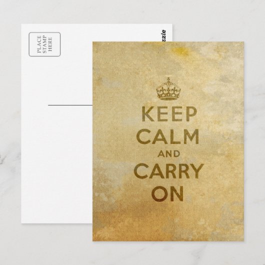 Keep Calm and Carry Onはがき ポストカード (正面/裏面)