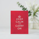 Keep Calm and Carry Onはがき ポストカード (スタンド正面)