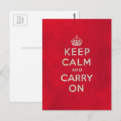 Keep Calm and Carry Onはがき ポストカード (正面/裏面)