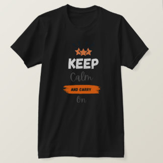 「Keep Calm and Carry Onやる気を起こさせる:デシTシャツ Tシャツ