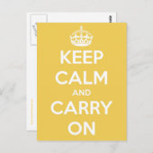 Keep Calm and Carry Onイエローポストカード ポストカード (正面/裏面)
