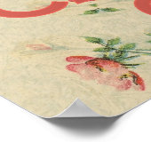 Keep Calm and Carry Onウィルドローズヴィンテージ ポスター (角)