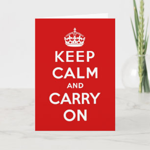 Keep Calm and Carry Onオリジナル赤誕生日 カード
