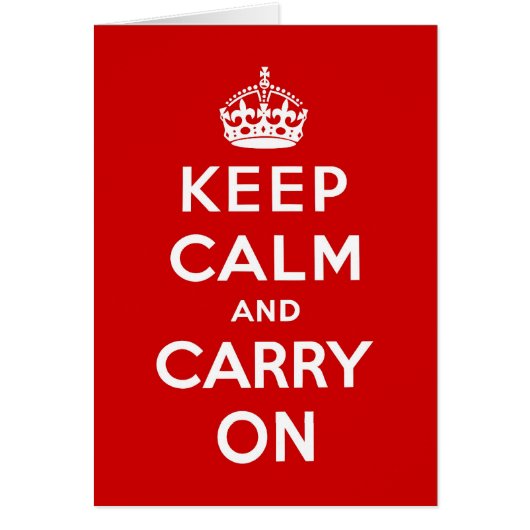 Keep Calm and Carry Onオリジナル赤 (正面)