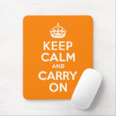Keep Calm and Carry Onオレンジ マウスパッド (マウス)