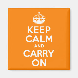 Keep Calm and Carry Onオレンジ マグネット