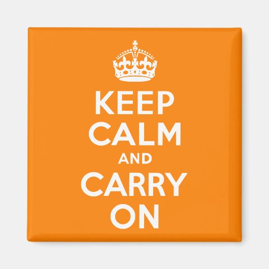 Keep Calm and Carry Onオレンジ マグネット (正面)