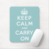 Keep Calm and Carry Onオンライトブルー マウスパッド (マウス)