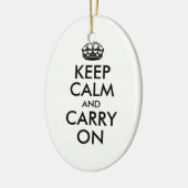 Keep Calm and Carry Onオーナメント セラミックオーナメント (左)