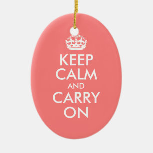 Keep Calm and Carry Onオーナメント セラミックオーナメント