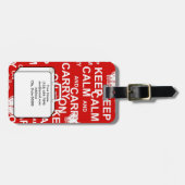 Keep Calm and Carry Onカスタムの荷物タグ ラゲッジタグ (正面横)
