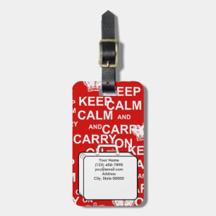 Keep Calm and Carry Onカスタムの荷物タグ ラゲッジタグ