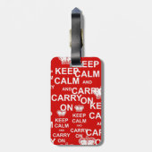 Keep Calm and Carry Onカスタムの荷物タグ ラゲッジタグ (裏面縦)