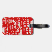 Keep Calm and Carry Onカスタムの荷物タグ ラゲッジタグ (裏面横)