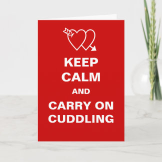 Keep Calm and Carry Onカドリングバレンタインデー シーズンカード