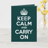 Keep Calm and Carry Onカード カード (黄色い花)