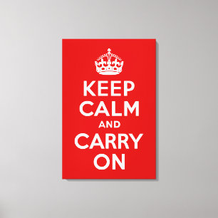 Keep Calm and Carry Onキャンバスプリント キャンバスプリント