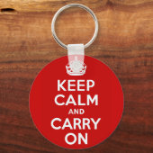 Keep Calm and Carry Onキーチェーン キーホルダー (正面)