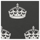 Keep Calm and Carry Onクラウンパターン ファブリック (クローズアップ)