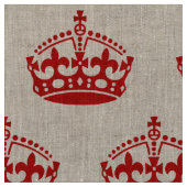 Keep Calm and Carry Onクラウンパターン ファブリック (クローズアップ)