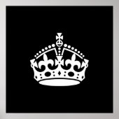 Keep Calm and Carry Onクラウン(編集可能) ポスター (正面)