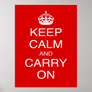 Keep Calm and Carry Onクラシックイギリスプリント ポスター