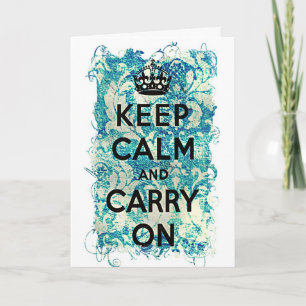 Keep Calm and Carry Onグランジ誕生日 カード