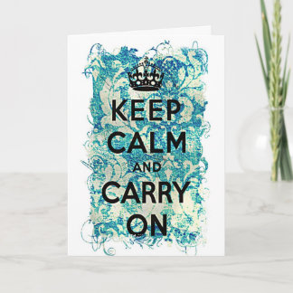 Keep Calm and Carry Onグランジ誕生日 カード