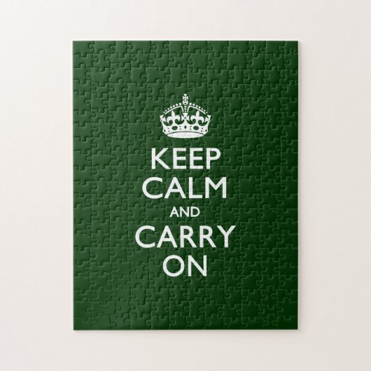 KEEP CALM AND CARRY ONグリーン ジグソーパズル (縦)