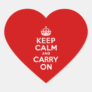 Keep Calm and Carry Onシール ハートシール