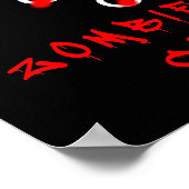 Keep Calm and Carry Onゾンビおもしろいーのポスター標識 ポスター (角)