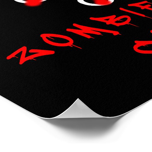 Keep Calm and Carry Onゾンビおもしろいーのポスター標識 ポスター (角)