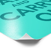 Keep Calm and Carry Onターコイズ写真 フォトプリント (角)