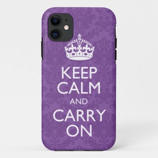 Keep Calm and Carry OnダマスクiPhone 5ケースカバー Case-Mate iPhoneケース (裏面)