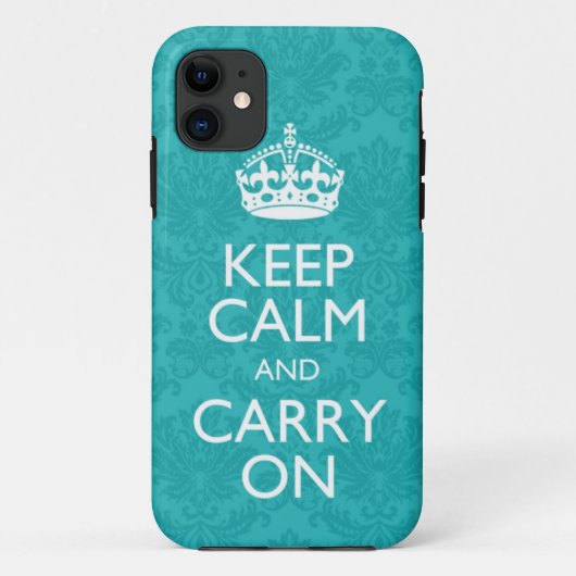 Keep Calm and Carry OnダマスクiPhone 5ケースカバー Case-Mate iPhoneケース (裏面)